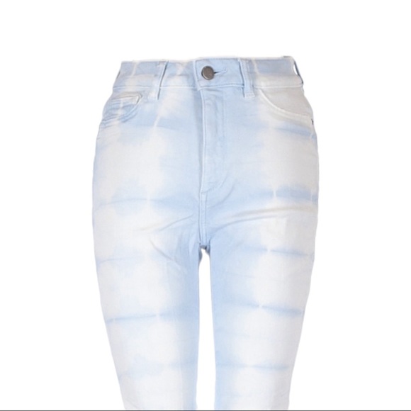 DL1961 Farrow Crop High Rise Skyway Tie Dye Instasculpt Skinny Jeans Size 26 - Picture 5 of 15